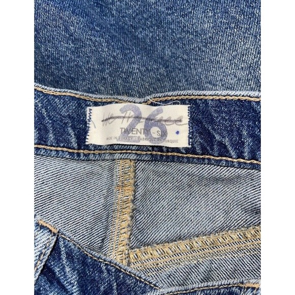 Free People Straight Leg Jeans with Patterned Accents - Picture 8 of 9